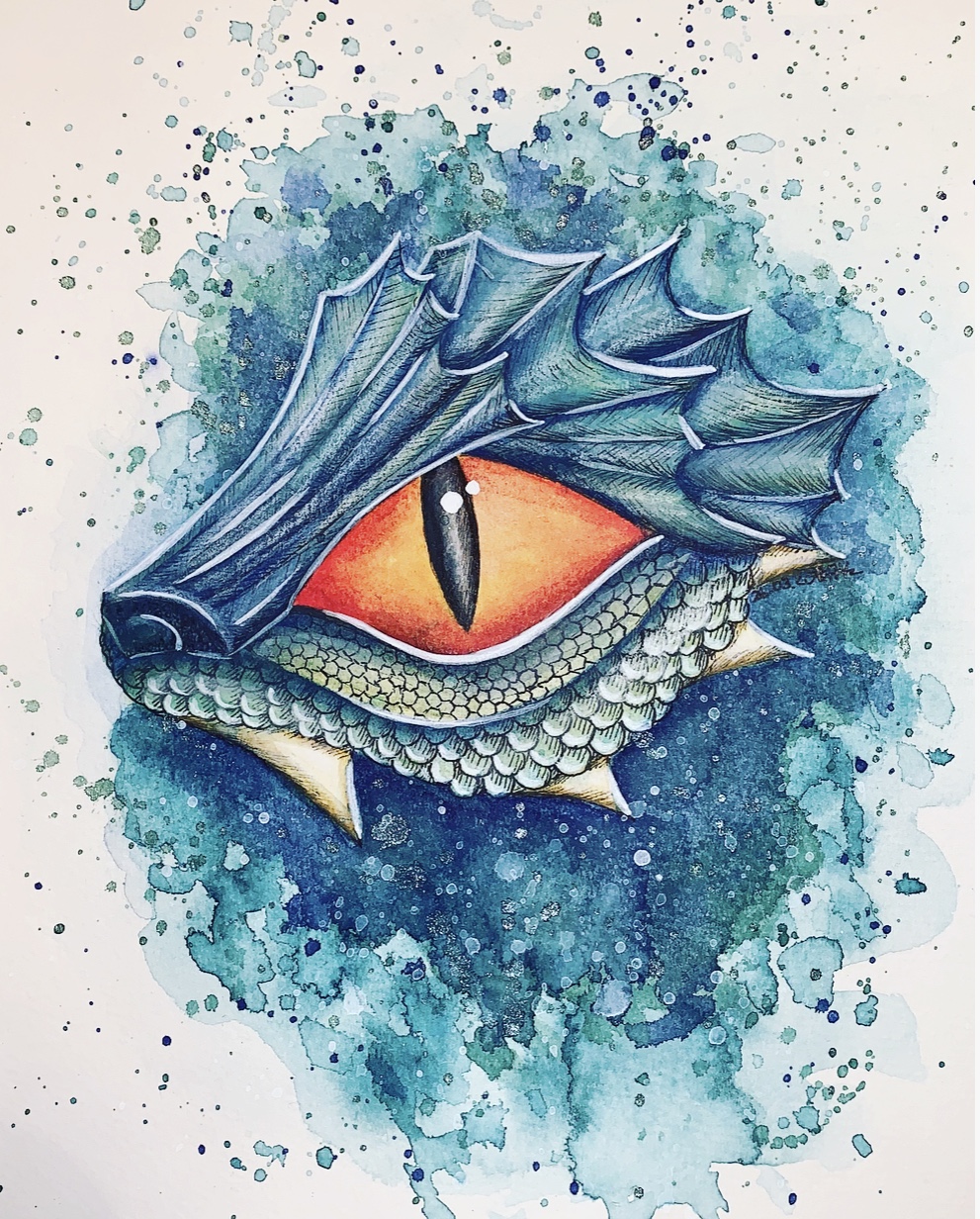 Drachen Aquarell