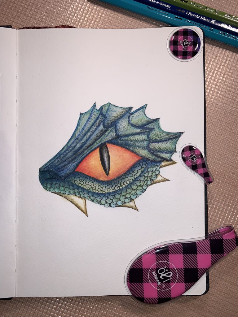 Drachen-Aquarell - Drachenkopf